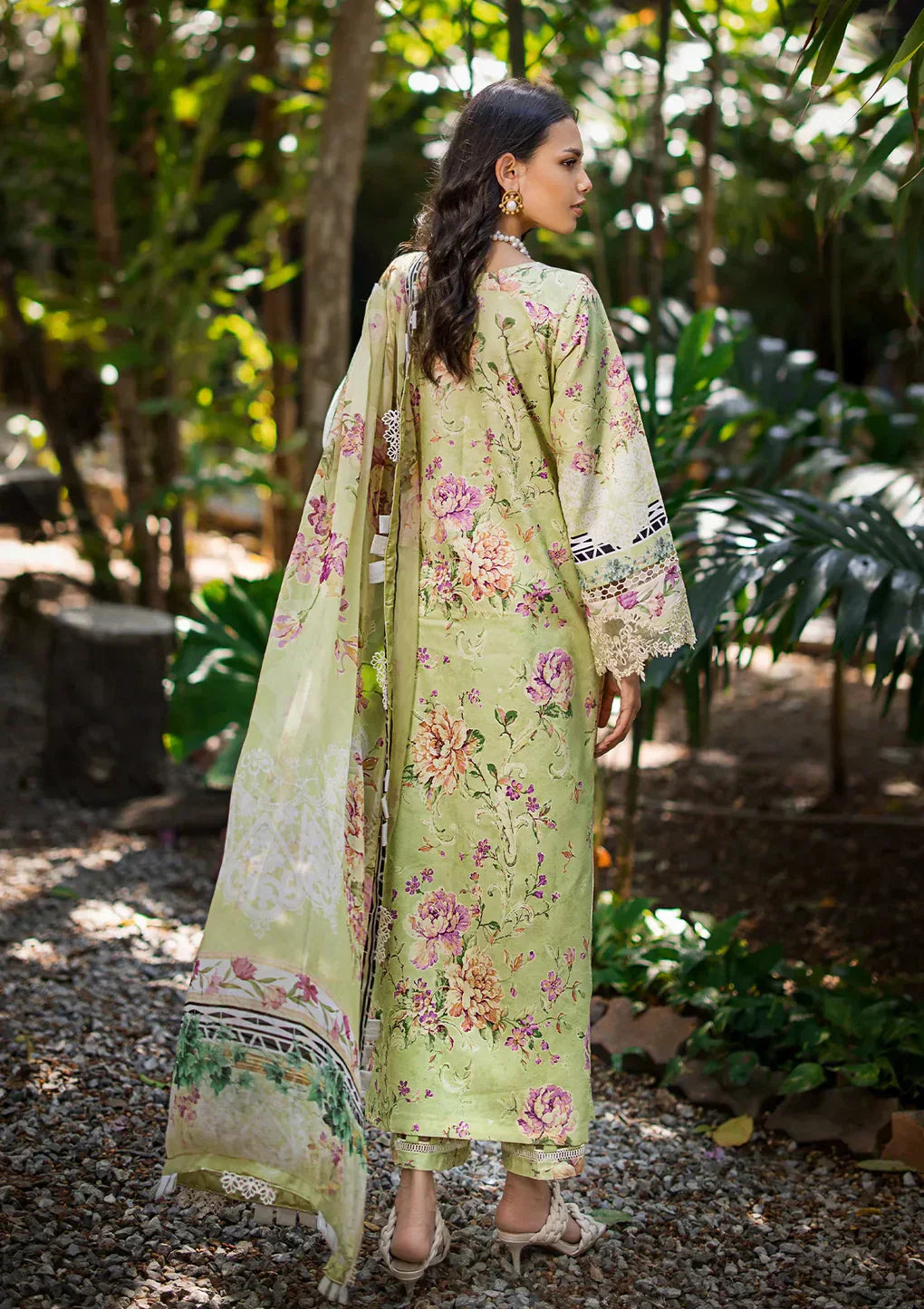Elaf Premium | Signature Embroidered Lawn 24 | ESL-03B CLARISSE - Ladies Clothes - Maria Faisal