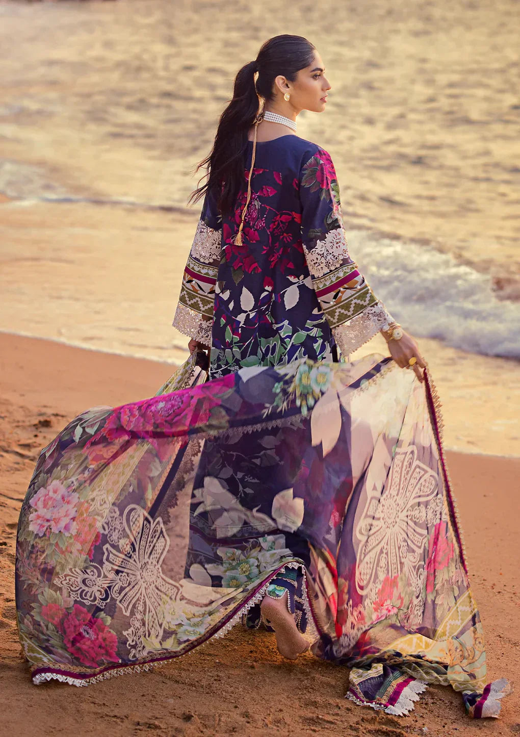 Elaf Premium | Signature Embroidered Lawn 24 | ESL-08A SINCLAIR - Ladies Clothes - Maria Faisal