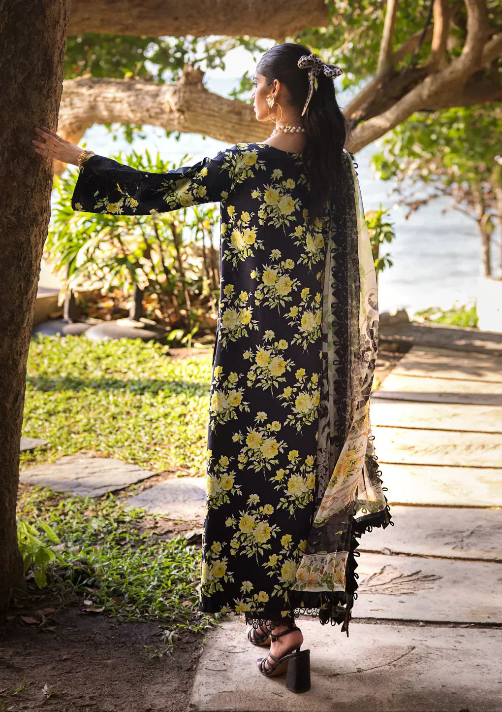 Elaf Premium | Signature Embroidered Lawn 24 | ESL-06A ECLIPSED DREAM - Ladies Clothes - Maria Faisal