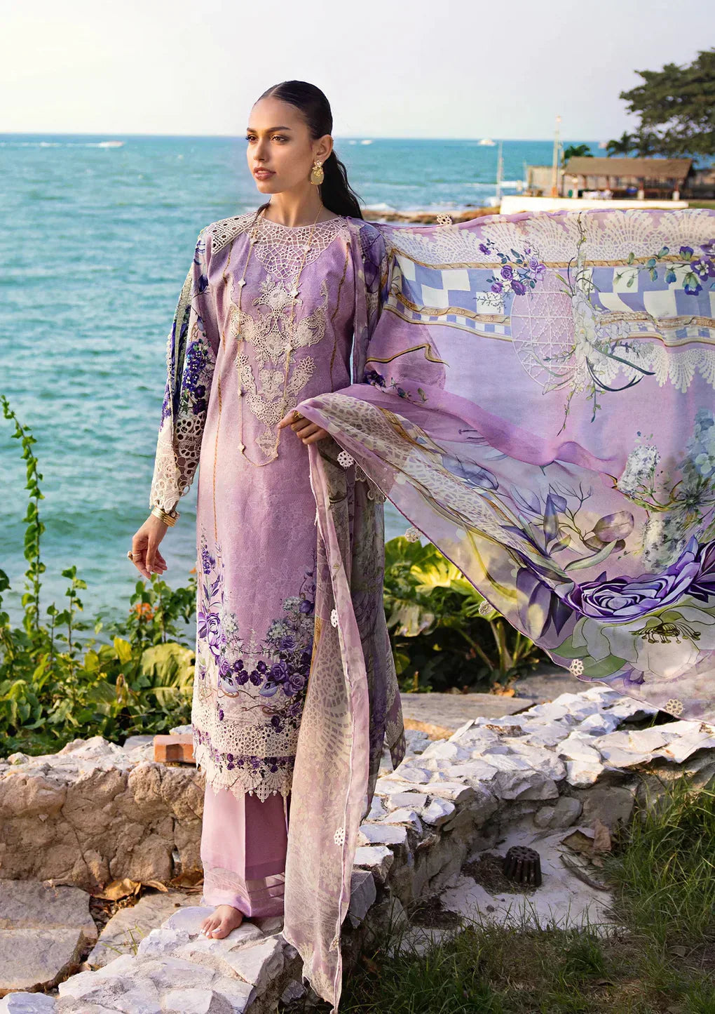 Elaf Premium | Signature Embroidered Lawn 24 | ESL-07A CUPID