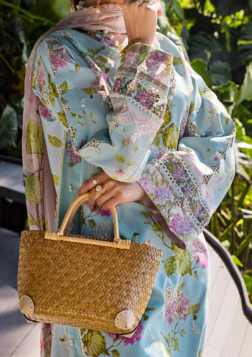 Elaf Premium | Signature Embroidered Lawn 24 | ESL-05A STARLIT HARMONY - Ladies Clothes - Maria Faisal