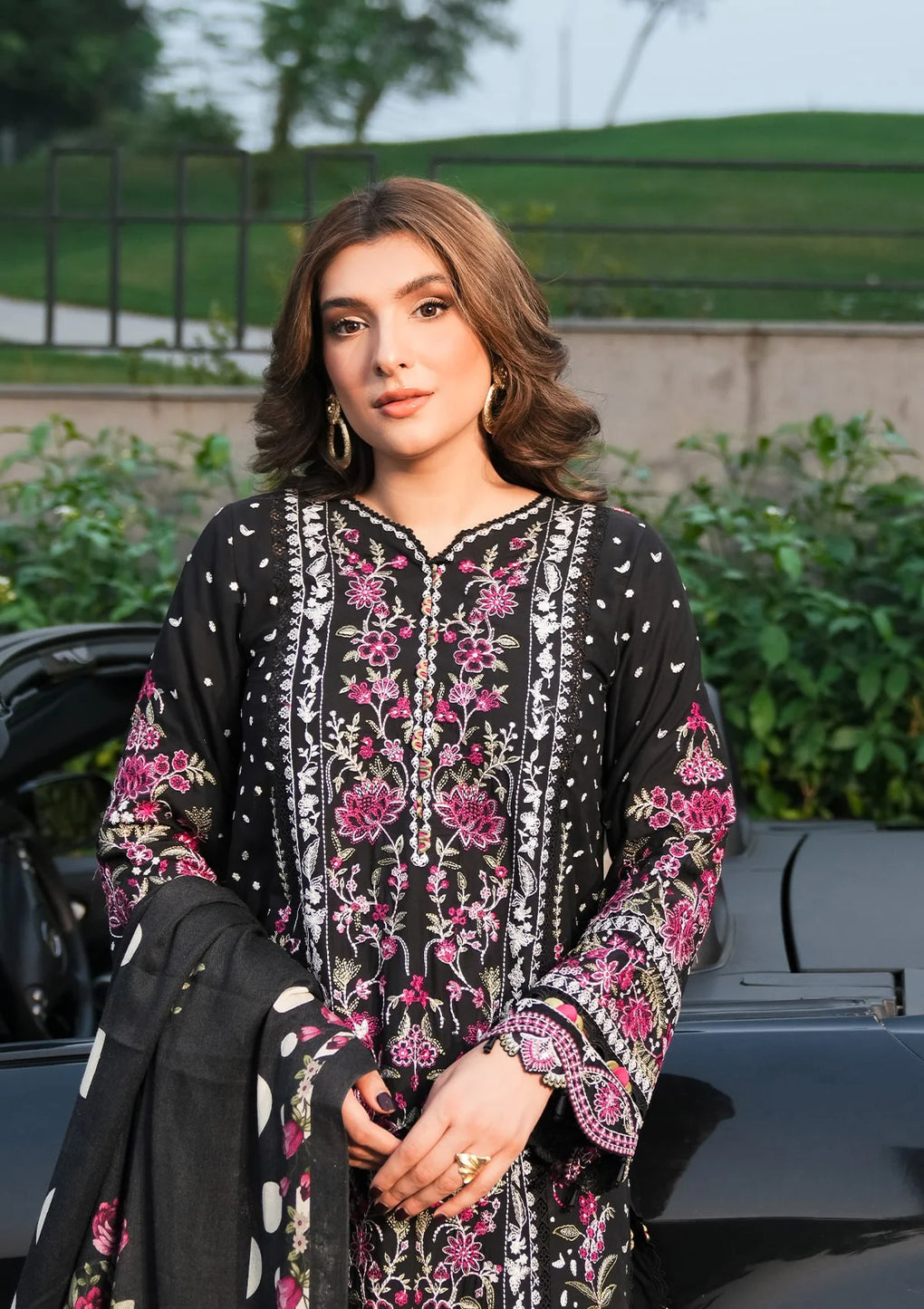 Elaf Premium | Winter Pashmina Shawl Collection | EPW-8B Boundless Dreams - Designer Dress with Intricate embroidery and embellishments. Shop elegent wedding dress at Maria Faisal.