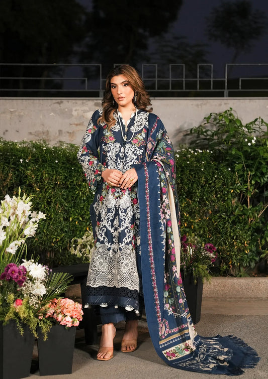 Elaf Premium | Winter Pashmina Shawl Collection | EPW-6B Moonlit Promises - Designer Dress with Intricate embroidery and embellishments. Shop elegent wedding dress at Maria Faisal.