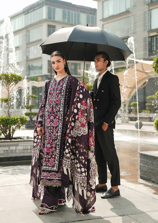 Elaf Premium | Winter Pashmina Shawl Collection | EPW-8A Warm Embrace - Designer Dress with Intricate embroidery and embellishments. Shop elegent wedding dress at Maria Faisal.