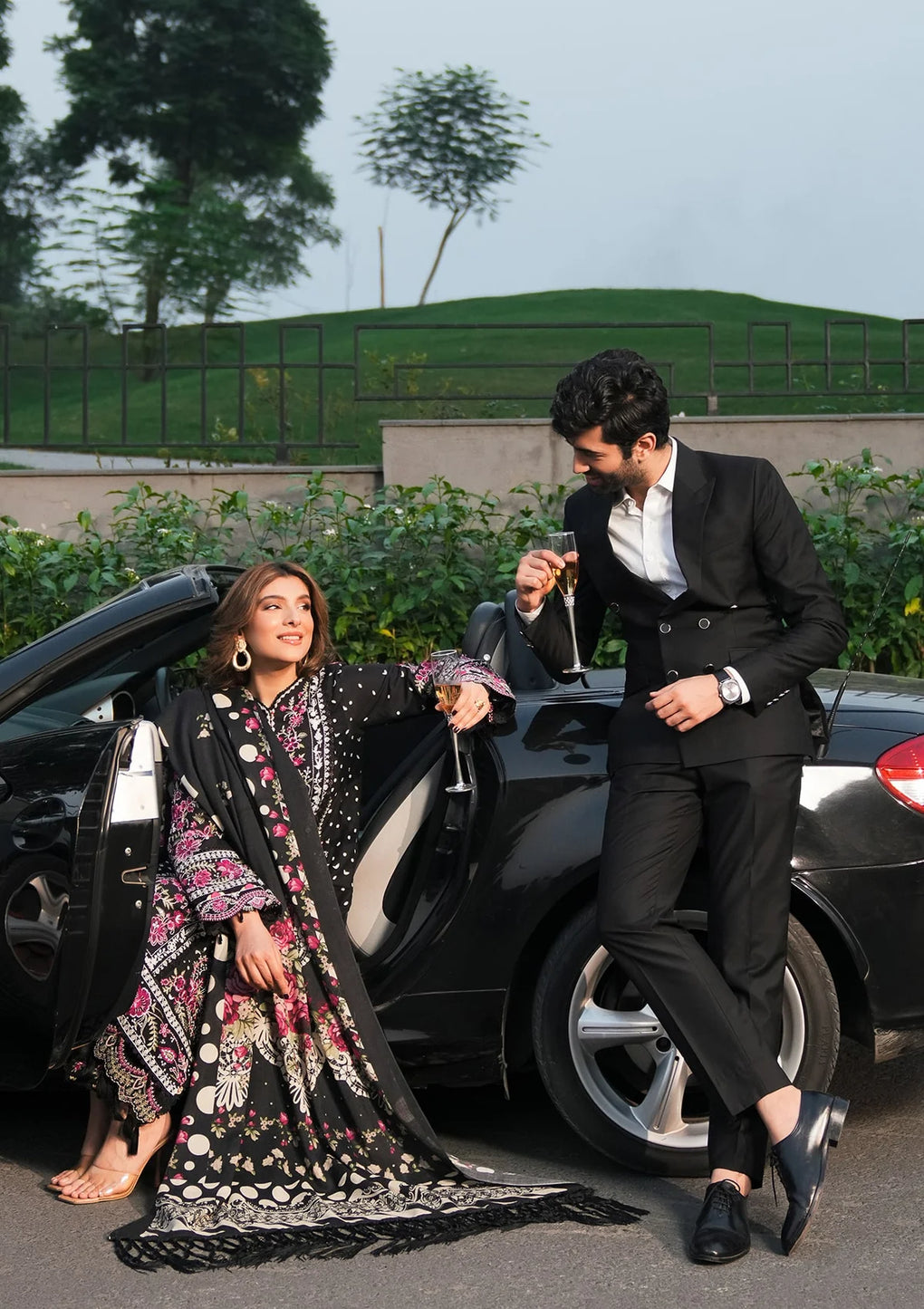 Elaf Premium | Winter Pashmina Shawl Collection | EPW-8B Boundless Dreams - Designer Dress with Intricate embroidery and embellishments. Shop elegent wedding dress at Maria Faisal.