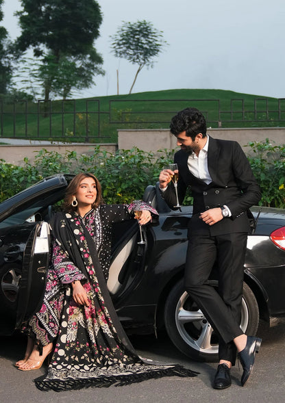 Elaf Premium | Winter Pashmina Shawl Collection | EPW-8B Boundless Dreams - Designer Dress with Intricate embroidery and embellishments. Shop elegent wedding dress at Maria Faisal.