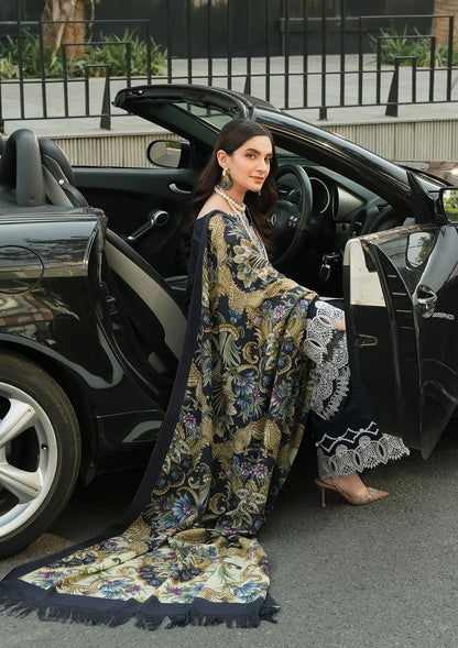 Elaf Premium | Winter Pashmina Shawl Collection | EPW-3B Dreamy Embrace - Designer Dress with Intricate embroidery and embellishments. Shop elegent wedding dress at Maria Faisal.