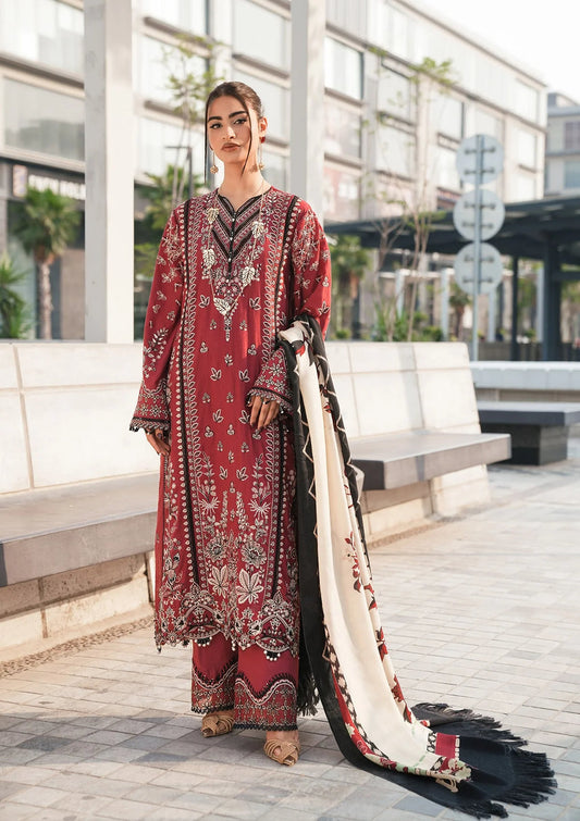 Elaf Premium | Winter Pashmina Shawl Collection | EPW-5A Sweetest Kiss - Designer Dress with Intricate embroidery and embellishments. Shop elegent wedding dress at Maria Faisal.