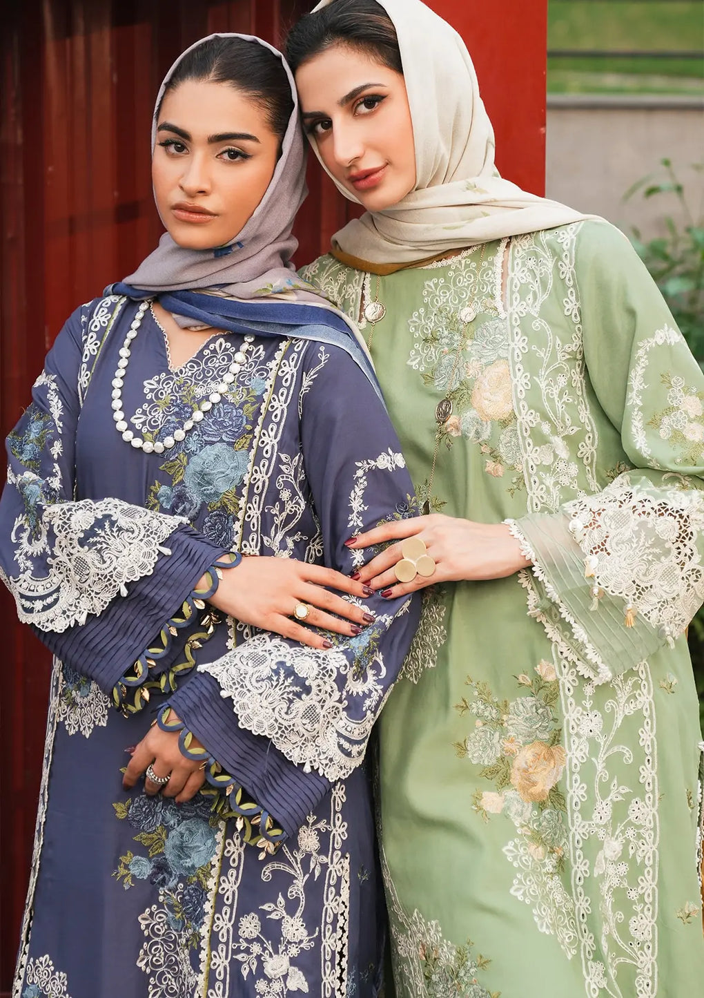 Elaf Premium | Winter Pashmina Shawl Collection | EPW-4A Secret Serenade - Designer Dress with Intricate embroidery and embellishments. Shop elegent wedding dress at Maria Faisal.