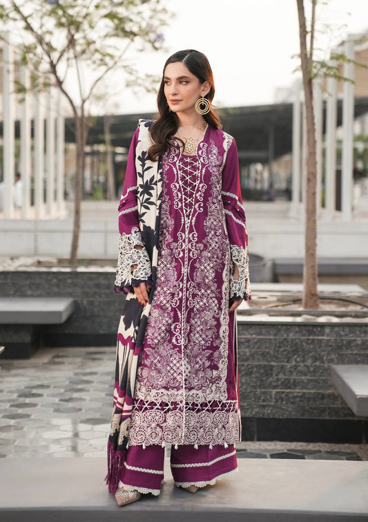Elaf Premium | Winter Pashmina Shawl Collection | EPW-1A Infinite Love - Designer Dress with Intricate embroidery and embellishments. Shop elegent wedding dress at Maria Faisal.