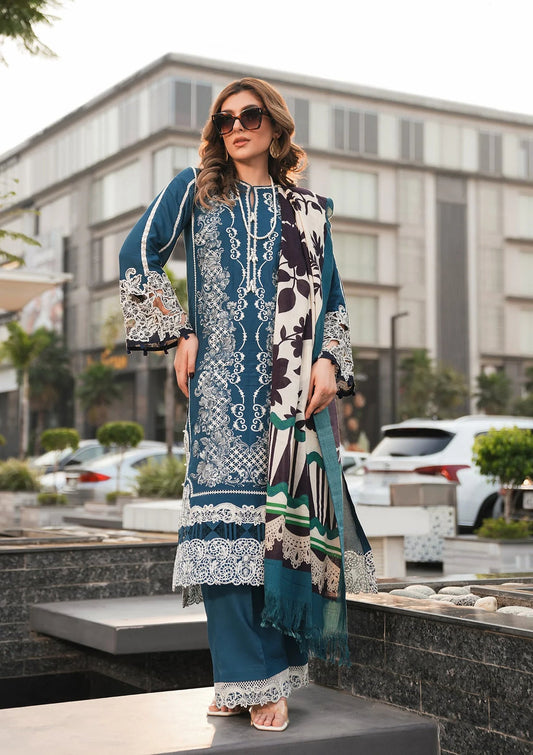 Elaf Premium | Winter Pashmina Shawl Collection | EPW-1B Heartfelt Whisper - Designer Dress with Intricate embroidery and embellishments. Shop elegent wedding dress at Maria Faisal.