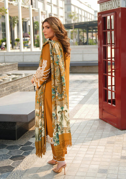 Elaf Premium | Winter Pashmina Shawl Collection | EPW-3A Sunkissed Meadows - Designer Dress with Intricate embroidery and embellishments. Shop elegent wedding dress at Maria Faisal.