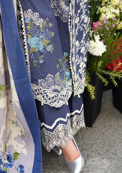 Elaf Premium | Winter Pashmina Shawl Collection | EPW-4A Secret Serenade - Designer Dress with Intricate embroidery and embellishments. Shop elegent wedding dress at Maria Faisal.