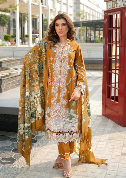 Elaf Premium | Winter Pashmina Shawl Collection | EPW-3A Sunkissed Meadows - Designer Dress with Intricate embroidery and embellishments. Shop elegent wedding dress at Maria Faisal.