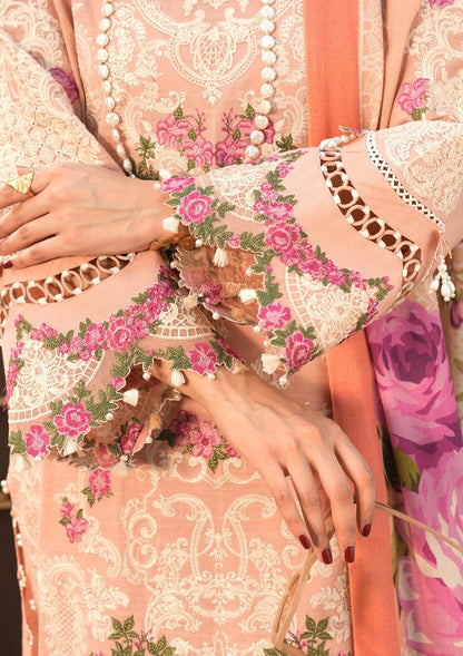 Elaf Premium | Winter Pashmina Shawl Collection | EPW-7B Flourishing Romance - Designer Dress with Intricate embroidery and embellishments. Shop elegent wedding dress at Maria Faisal.