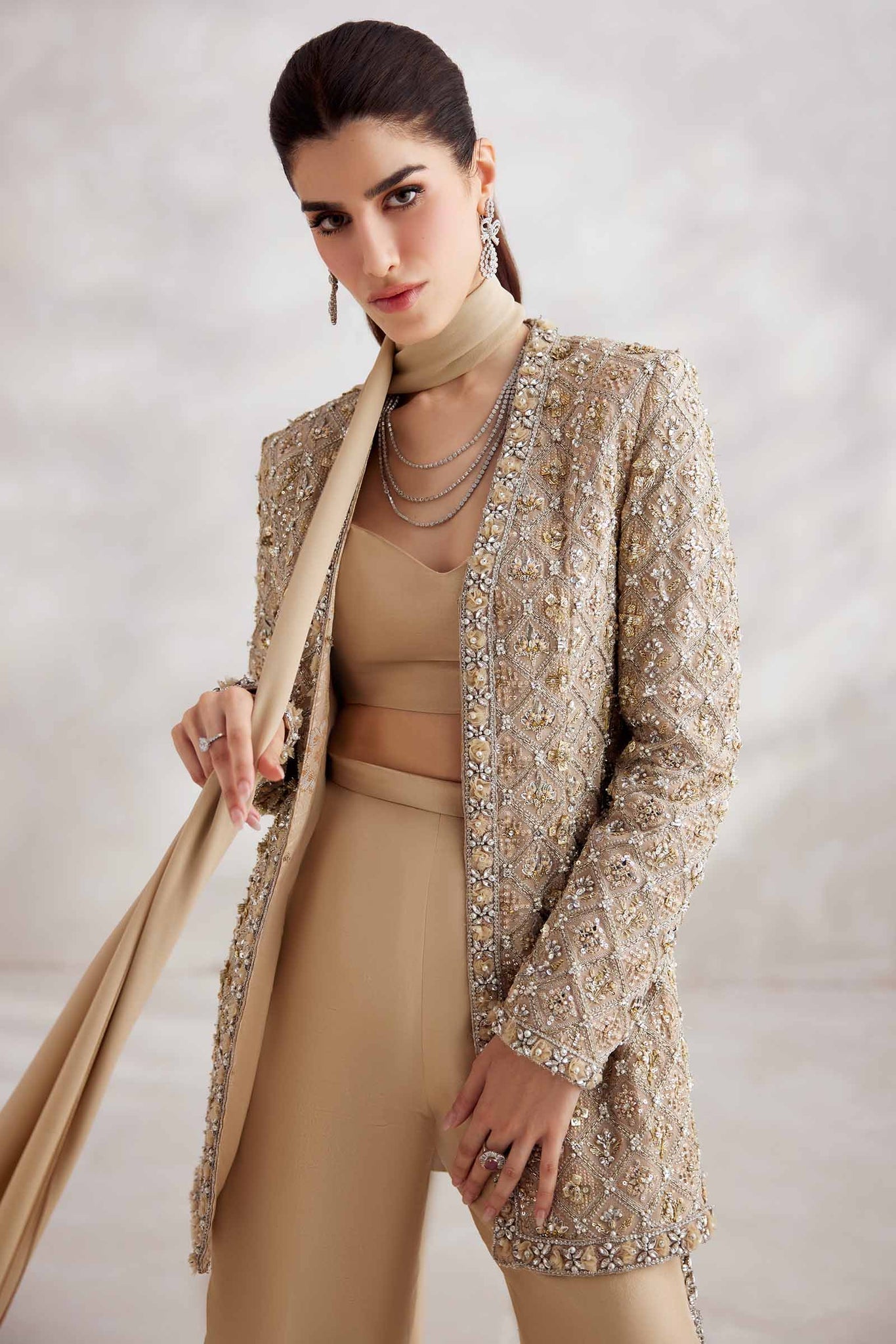 Elan | Elitarie Wedding Formals | AURÃLIEN (EP-21212) - Designer Dress with Intricate embroidery and embellishments. Shop elegent wedding dress at Maria Faisal.