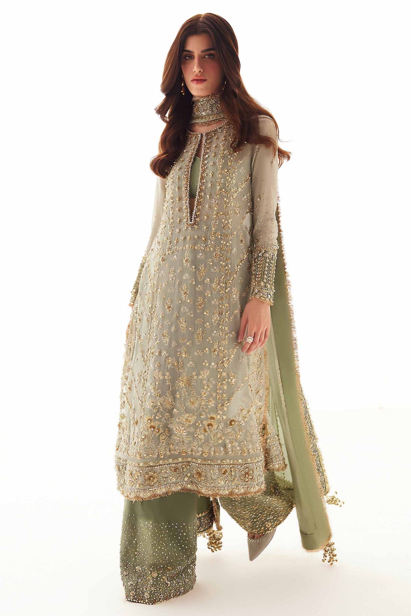 Elan | Elitarie Wedding Formals | VÃRONIQUE  (EP-21217) - Designer Dress with Intricate embroidery and embellishments. Shop elegent wedding dress at Maria Faisal.