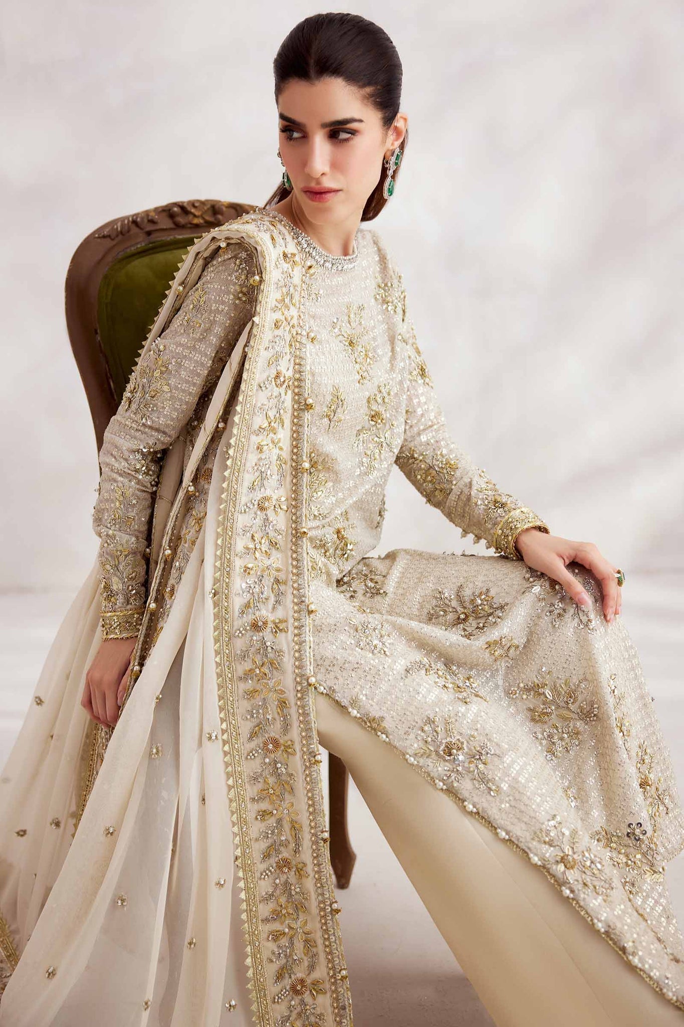 Elan | Elitarie Wedding Formals | TRÃSOR (EP-21216) - Designer Dress with Intricate embroidery and embellishments. Shop elegent wedding dress at Maria Faisal.