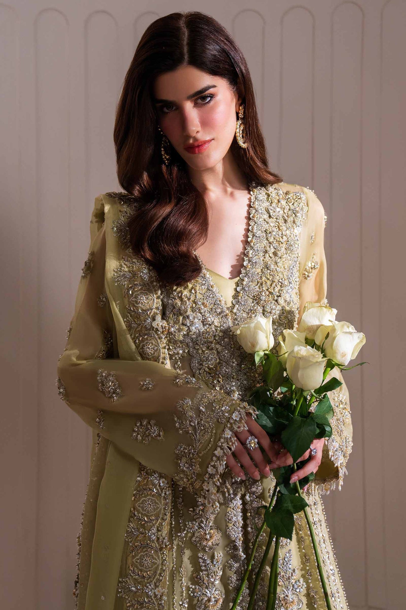 Elan | Elitarie Wedding Formals | LÃONORE (EP-21218) - Designer Dress with Intricate embroidery and embellishments. Shop elegent wedding dress at Maria Faisal.