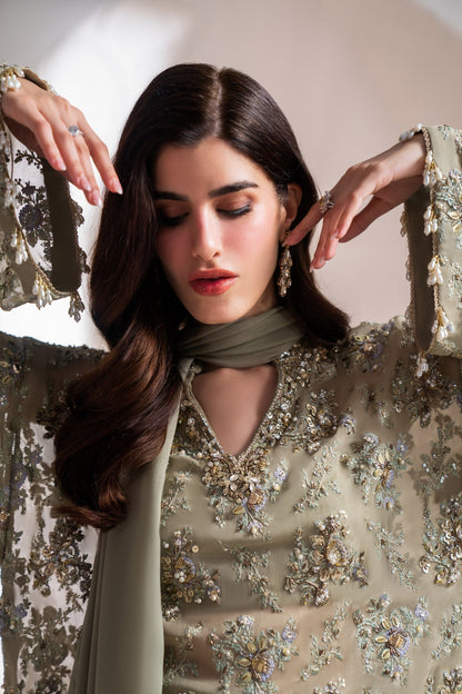 Elan | Elitarie Wedding Formals | CLARTÃ (EP-21215) - Designer Dress with Intricate embroidery and embellishments. Shop elegent wedding dress at Maria Faisal.