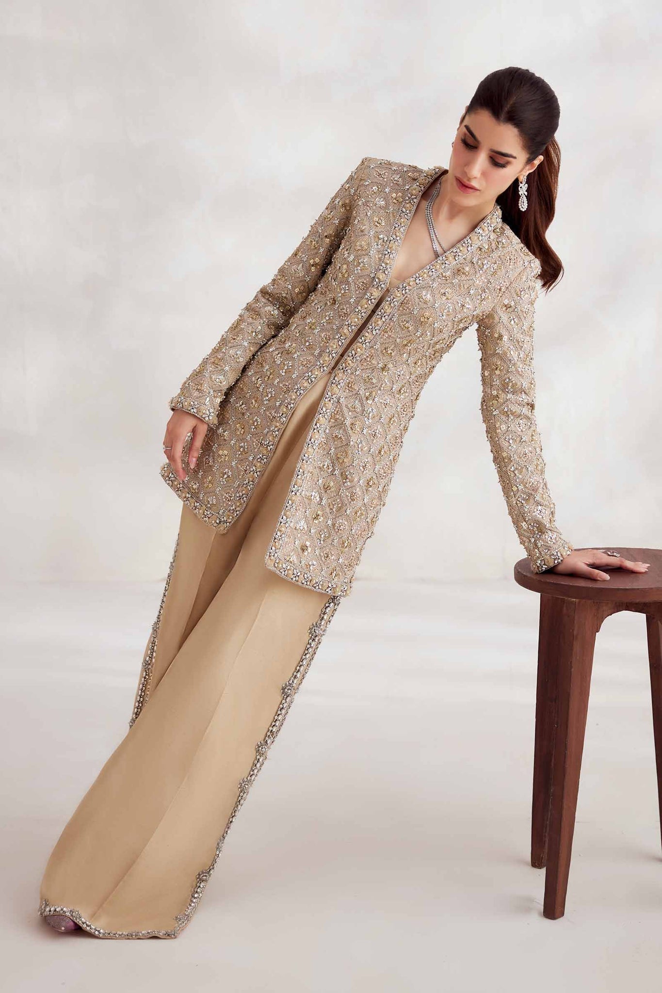 Elan | Elitarie Wedding Formals | AURÃLIEN (EP-21212) - Designer Dress with Intricate embroidery and embellishments. Shop elegent wedding dress at Maria Faisal.