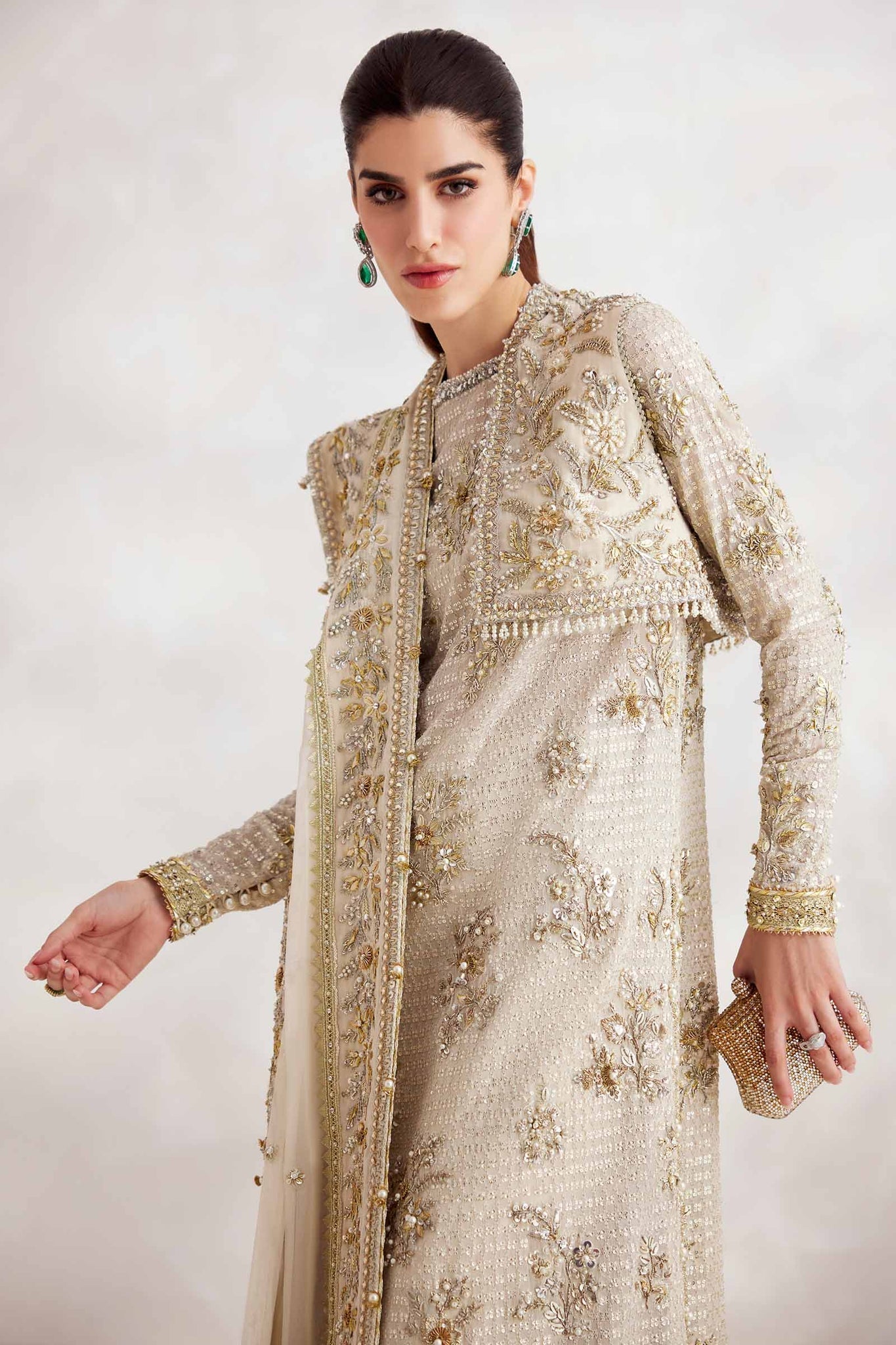 Elan | Elitarie Wedding Formals | TRÃSOR (EP-21216) - Designer Dress with Intricate embroidery and embellishments. Shop elegent wedding dress at Maria Faisal.