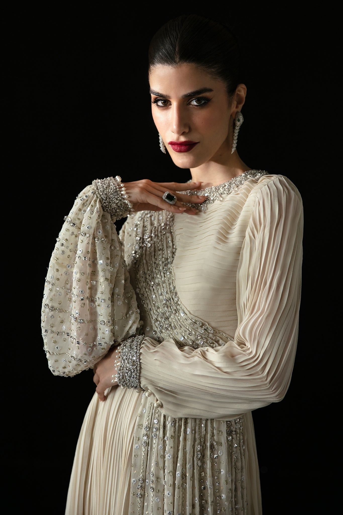 Elan | Pret Crepusule |  CRISTAL DE LUNE (EP-21304) - Designer Dress with Intricate embroidery and embellishments. Shop elegent wedding dress at Maria Faisal.