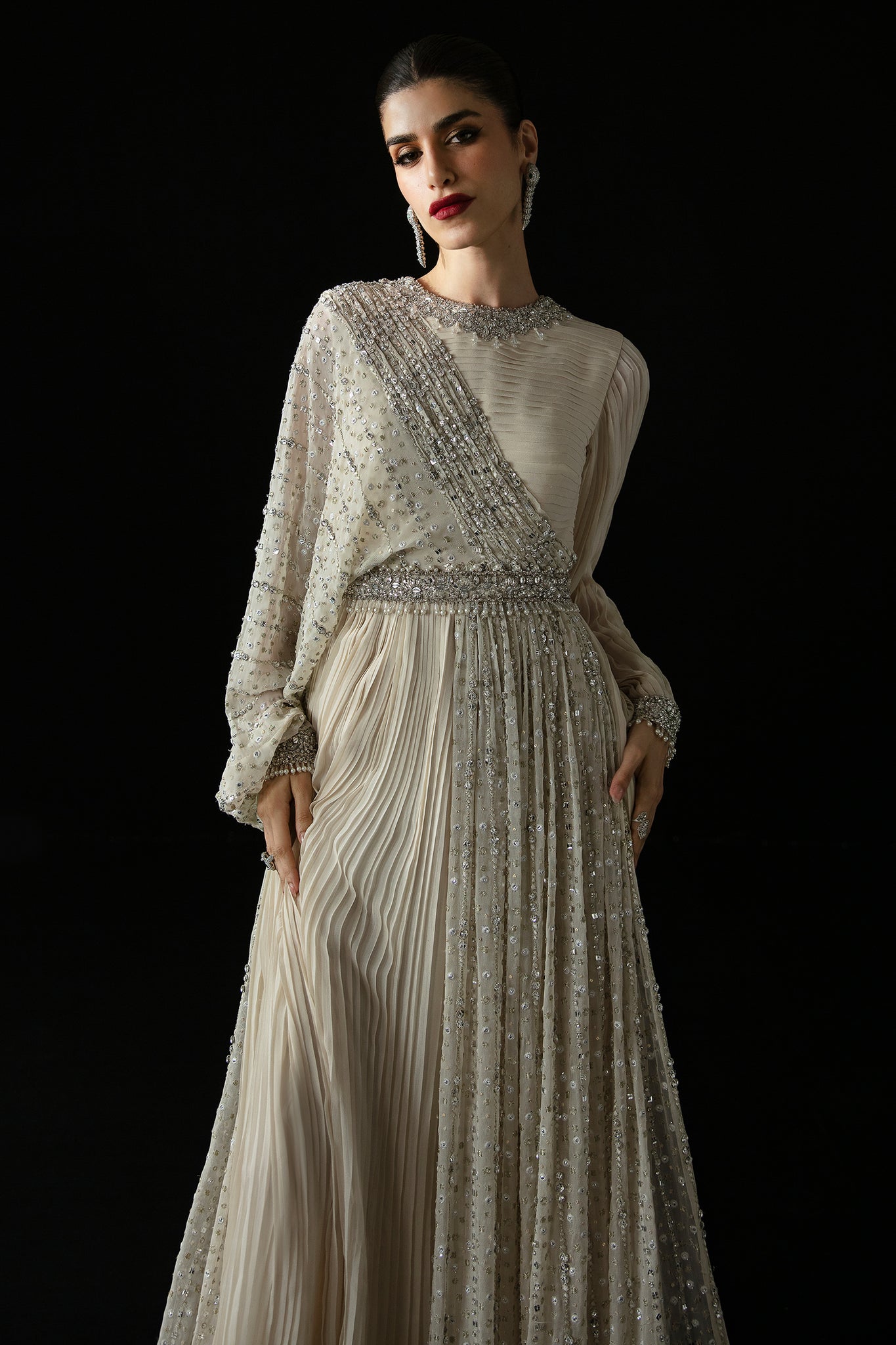 Elan | Pret Crepusule |  CRISTAL DE LUNE (EP-21304) - Designer Dress with Intricate embroidery and embellishments. Shop elegent wedding dress at Maria Faisal.