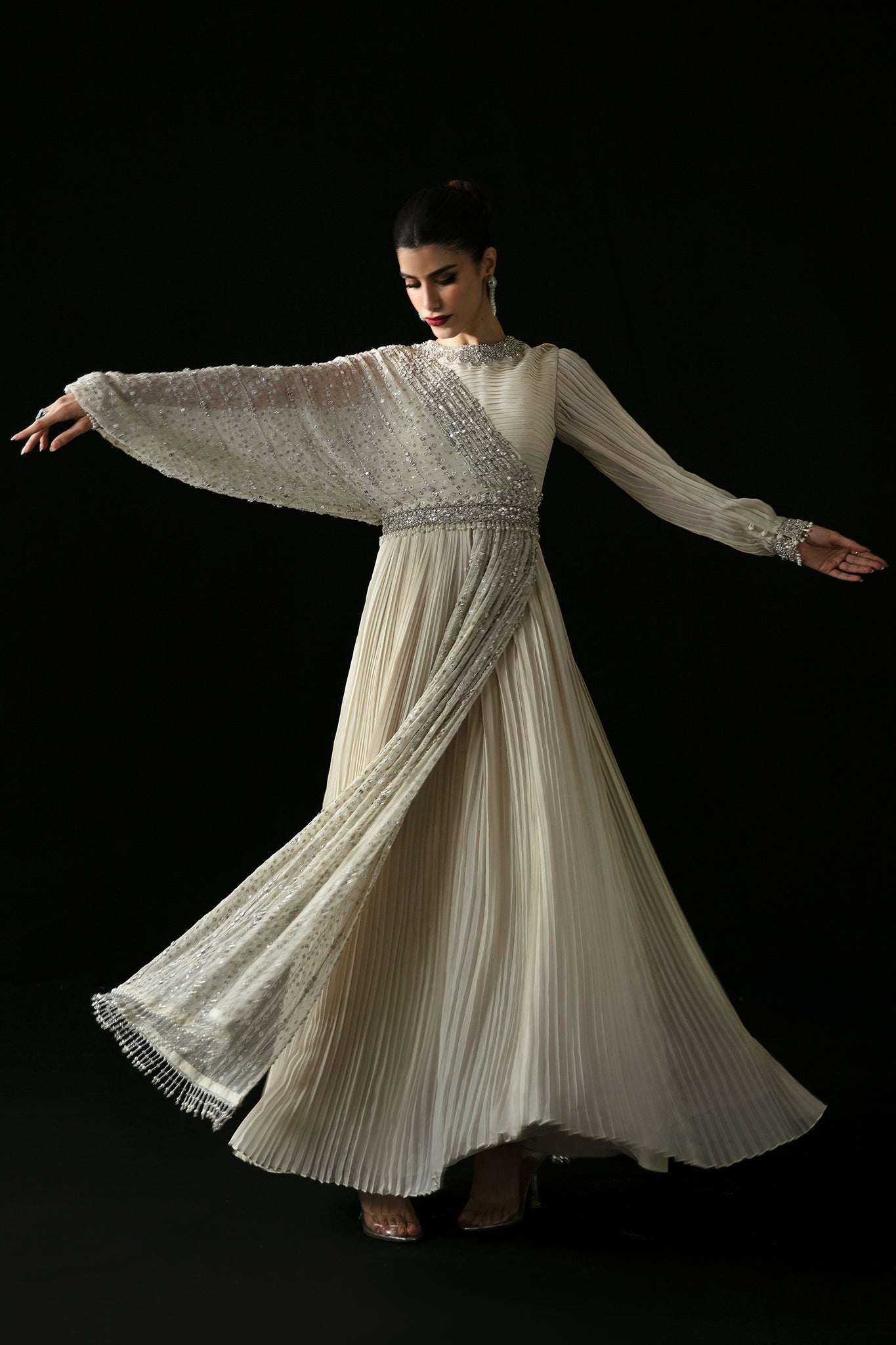 Elan | Pret Crepusule |  CRISTAL DE LUNE (EP-21304) - Designer Dress with Intricate embroidery and embellishments. Shop elegent wedding dress at Maria Faisal.