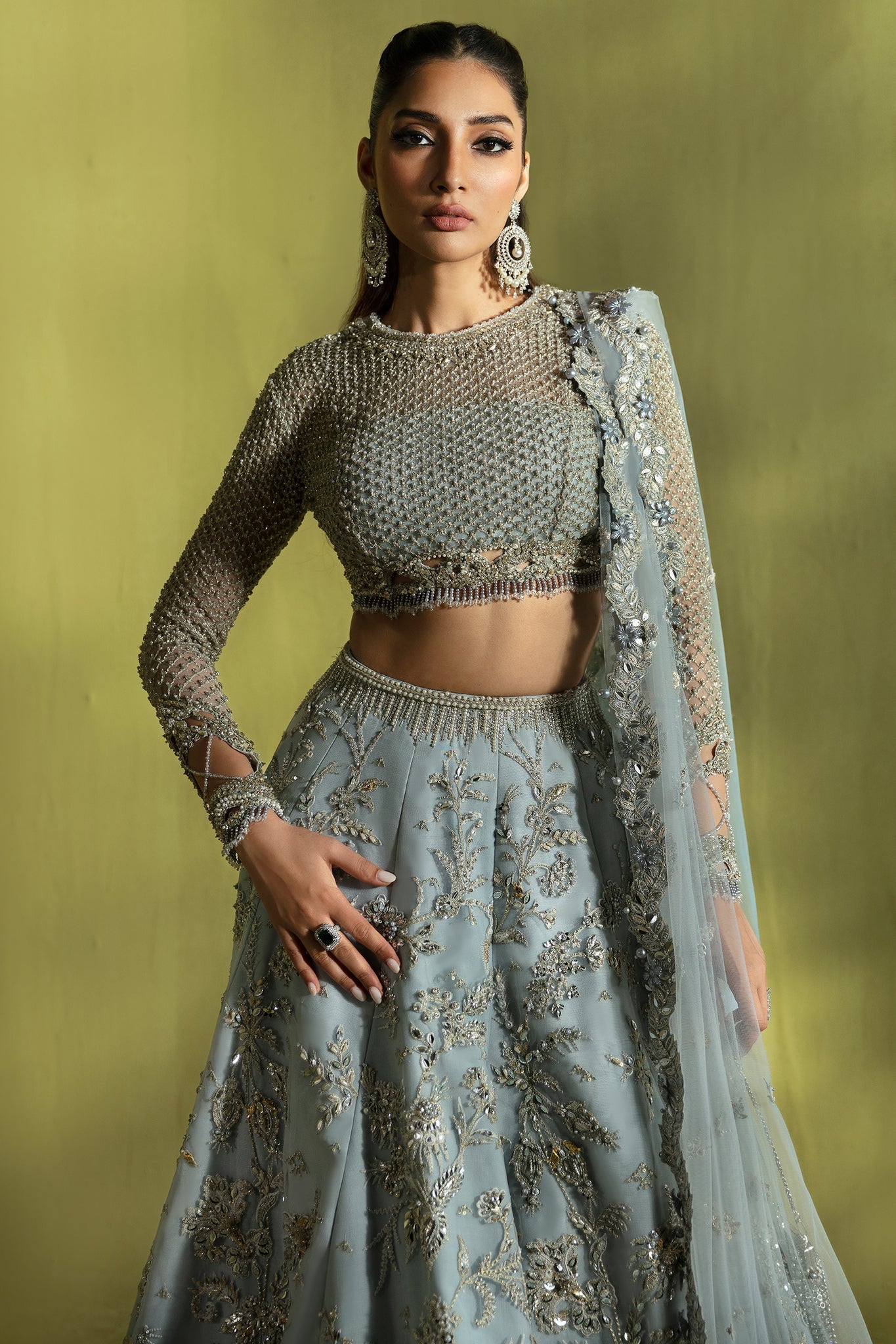 Elan | Pret Crepusule |  CRISTAL DâAUBE (EP-21305) - Designer Dress with Intricate embroidery and embellishments. Shop elegent wedding dress at Maria Faisal.