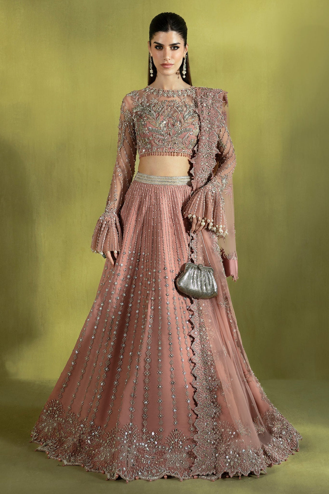 Elan | Pret Crepusule |  ÃTINCELLE DE ROSE (EP-21310) - Designer Dress with Intricate embroidery and embellishments. Shop elegent wedding dress at Maria Faisal.