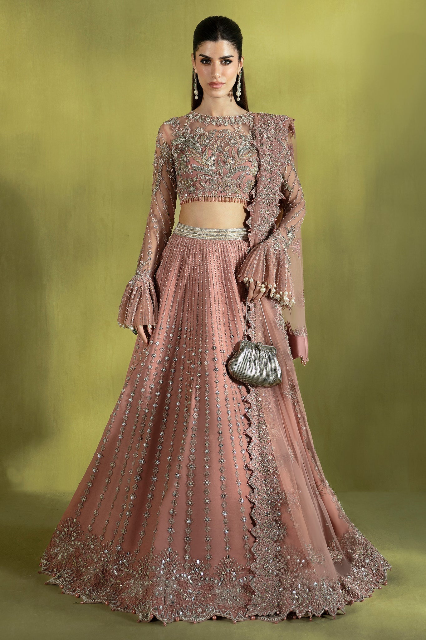 Elan | Pret Crepusule |  ÃTINCELLE DE ROSE (EP-21310) - Designer Dress with Intricate embroidery and embellishments. Shop elegent wedding dress at Maria Faisal.
