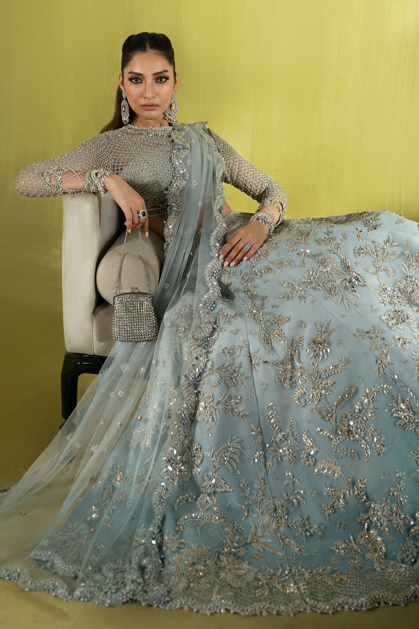 Elan | Pret Crepusule |  CRISTAL DâAUBE (EP-21305) - Designer Dress with Intricate embroidery and embellishments. Shop elegent wedding dress at Maria Faisal.