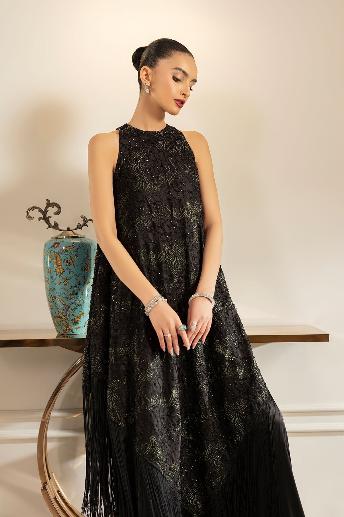 Erum Khan | Elan Formals |Shadow Muse - Formal Dress - available at Maria Faisal in UK and USA.
