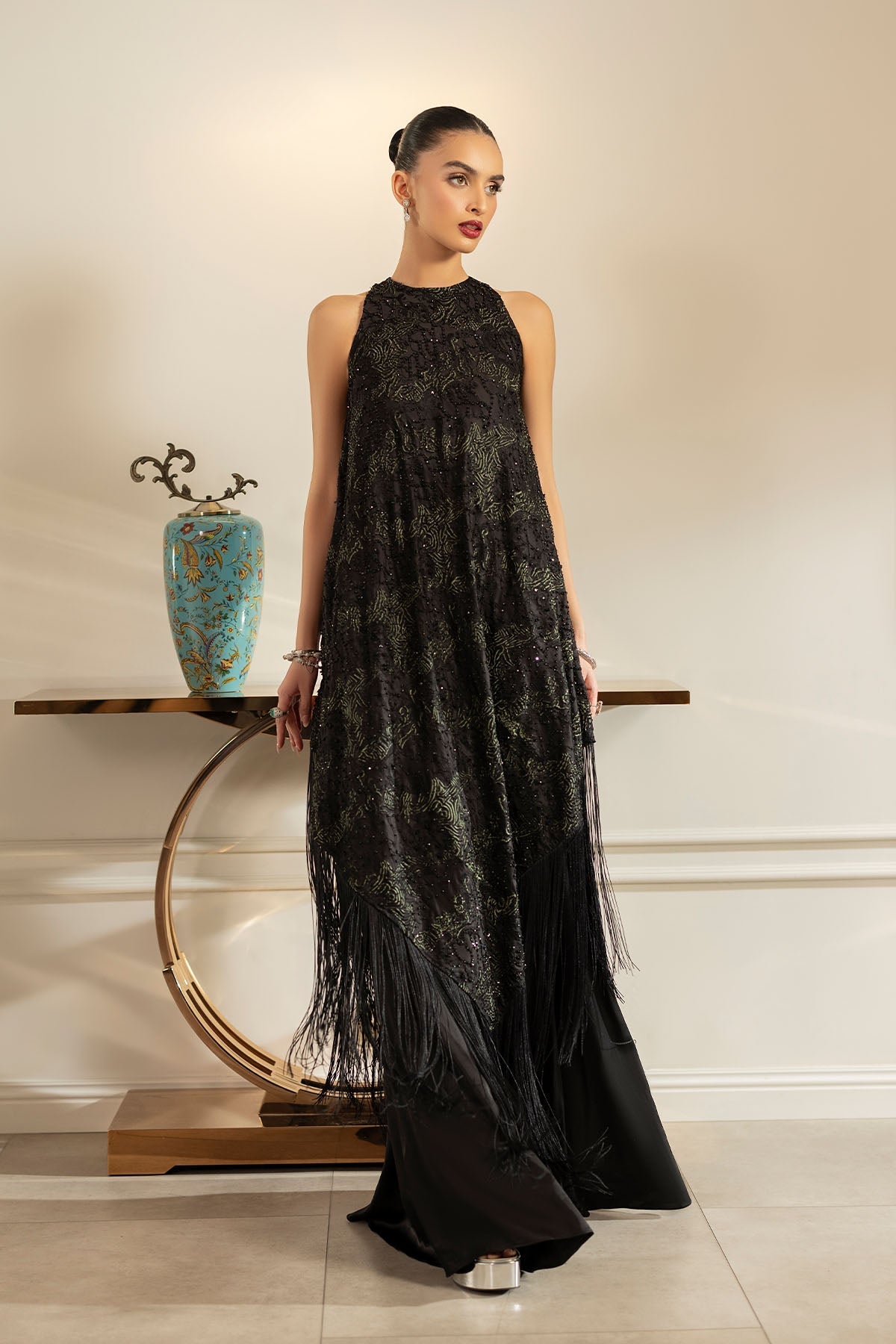 Erum Khan | Elan Formals |Shadow Muse - Formal Dress - available at Maria Faisal in UK and USA.