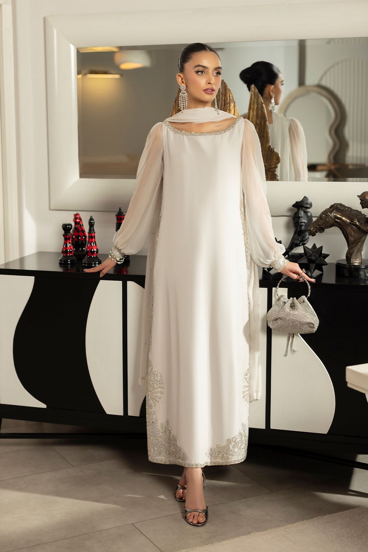 Erum Khan | Elan Formals |Pearl Dusk - Formal Dress - available at Maria Faisal in UK and USA.