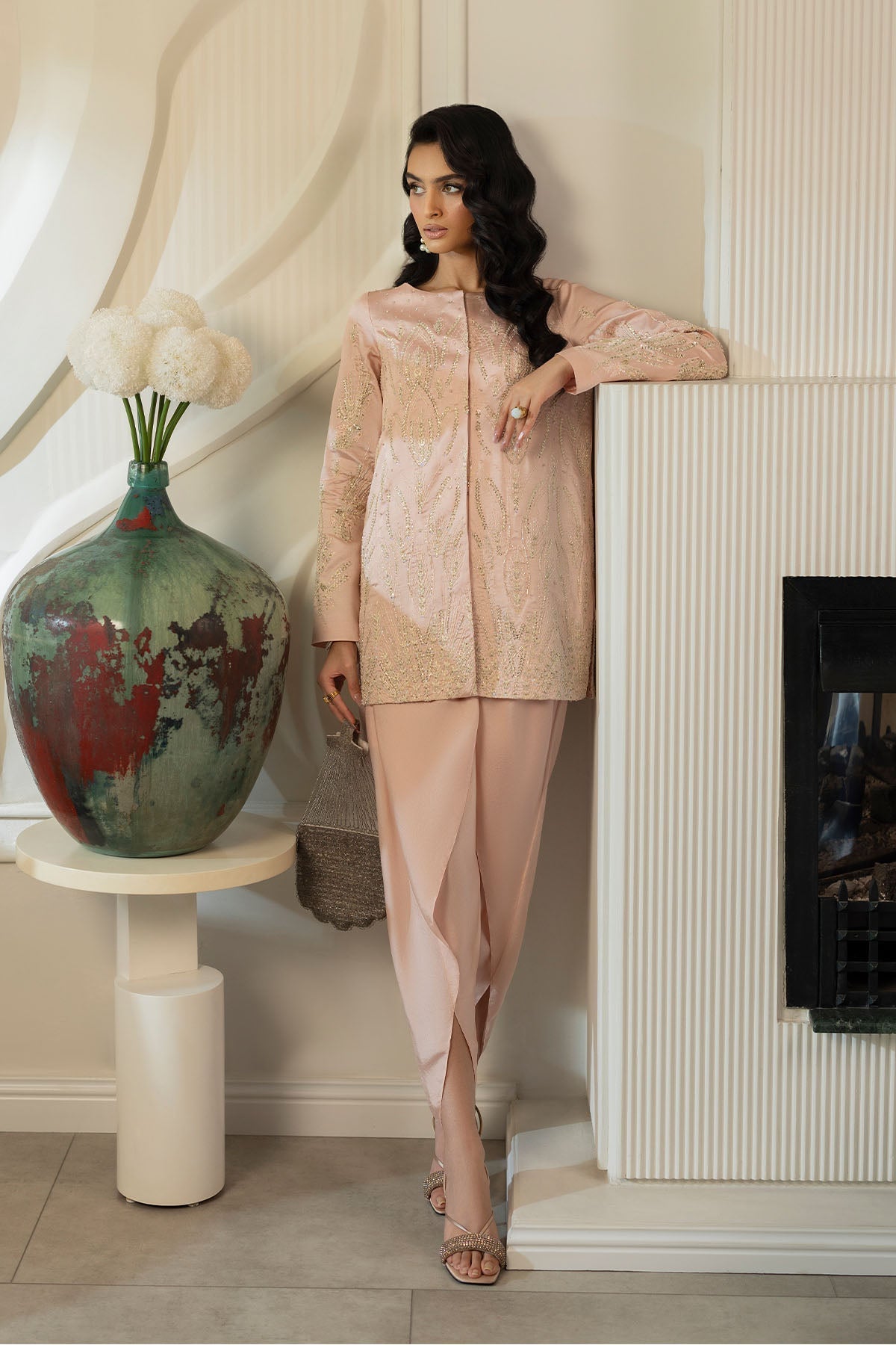 Erum Khan | Elan Formals |Blush haze - Formal Dress - available at Maria Faisal in UK and USA.