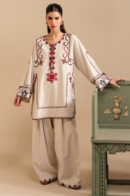 Elan | Winter Basics 25 | MEHR (ERW-21568) - Casual Dress - available at Maria Faisal in UK and USA.