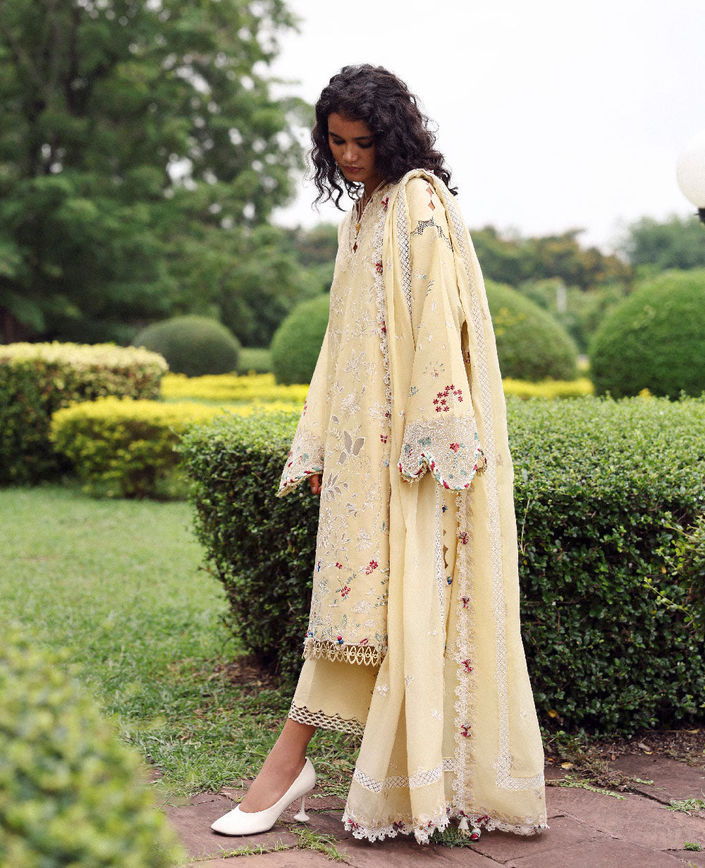 Republic Womenswear | Lilas Lawn 26 | Elaris - Luxury Dress - available at Maria Faisal in UK and USA.