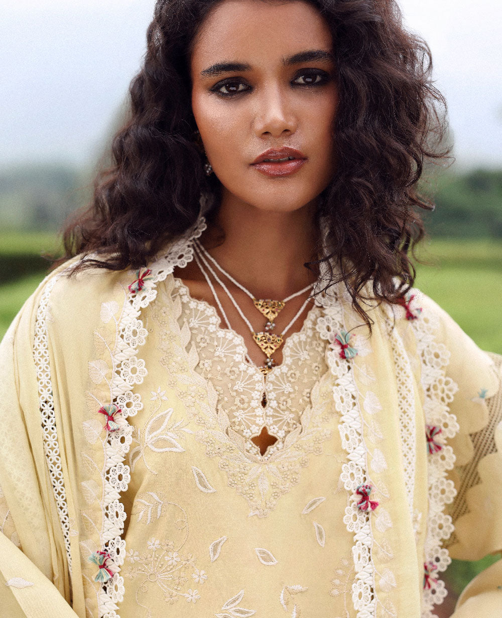 Republic Womenswear | Lilas Lawn 26 | Elaris - Luxury Dress - available at Maria Faisal in UK and USA.