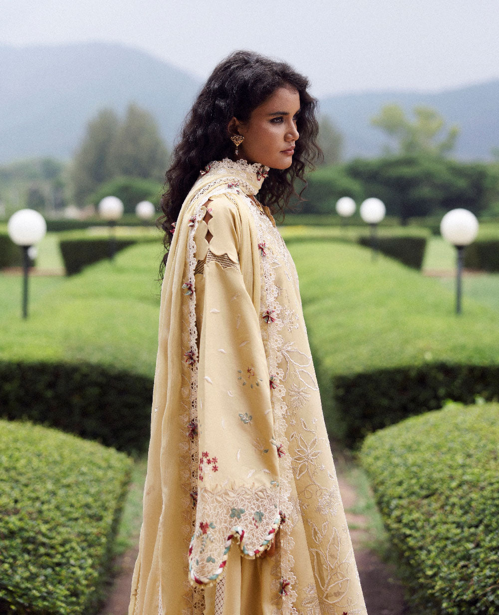 Republic Womenswear | Lilas Lawn 26 | Elaris - Luxury Dress - available at Maria Faisal in UK and USA.