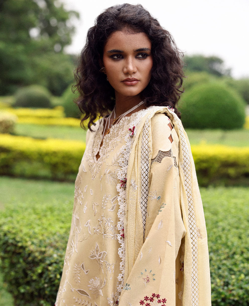 Republic Womenswear | Lilas Lawn 26 | Elaris - Luxury Dress - available at Maria Faisal in UK and USA.