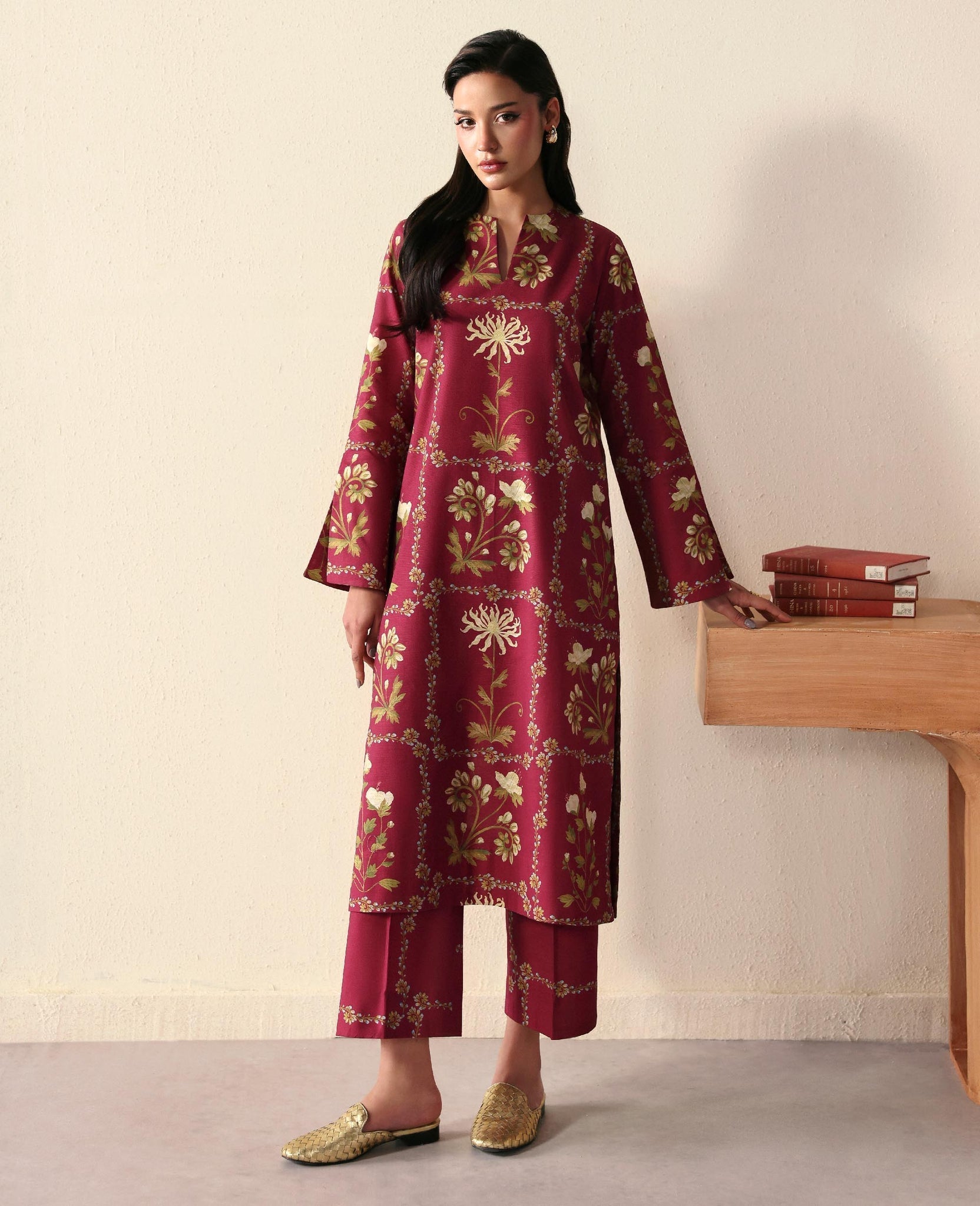 Republic Womenswear | Basics Winter 25 | Elia - Casual Dress - available at Maria Faisal in UK and USA.