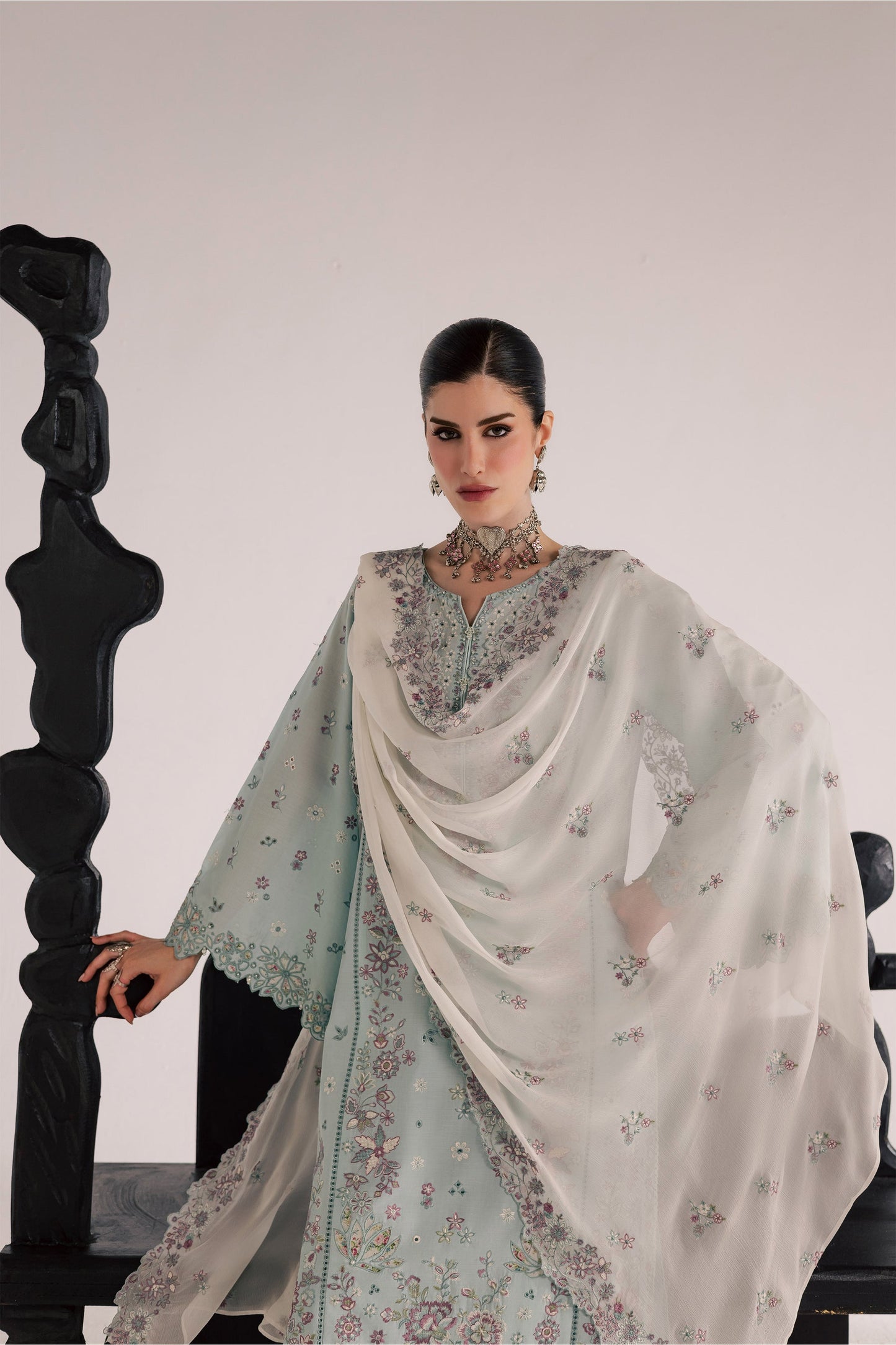 Batik | Festive Eid 26 | Elide - Luxury Dress - available at Maria Faisal in UK and USA.