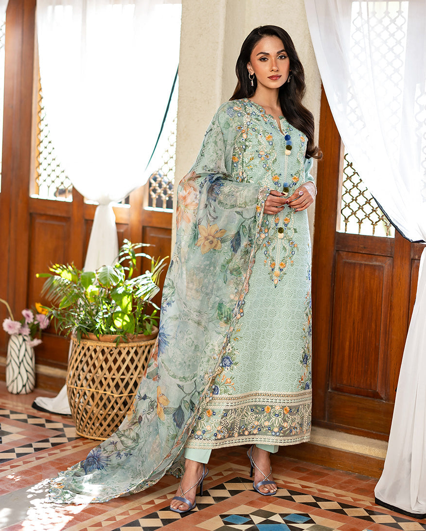 Mushq | Astoria Lawn 26 | Elif - Luxury Dress - available at Maria Faisal in UK and USA.
