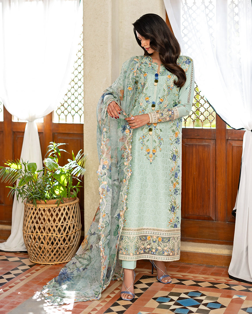Mushq | Astoria Lawn 26 | Elif - Luxury Dress - available at Maria Faisal in UK and USA.