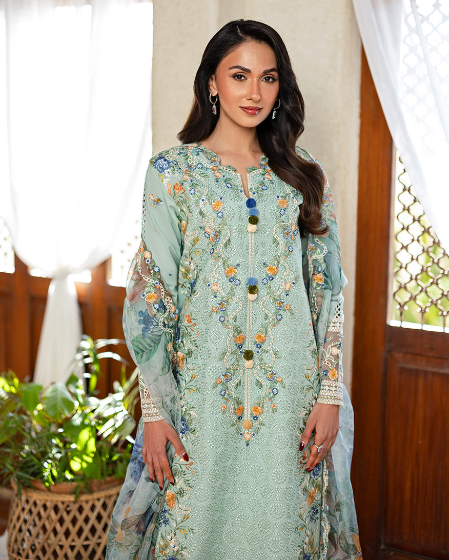 Mushq | Astoria Lawn 26 | Elif - Luxury Dress - available at Maria Faisal in UK and USA.