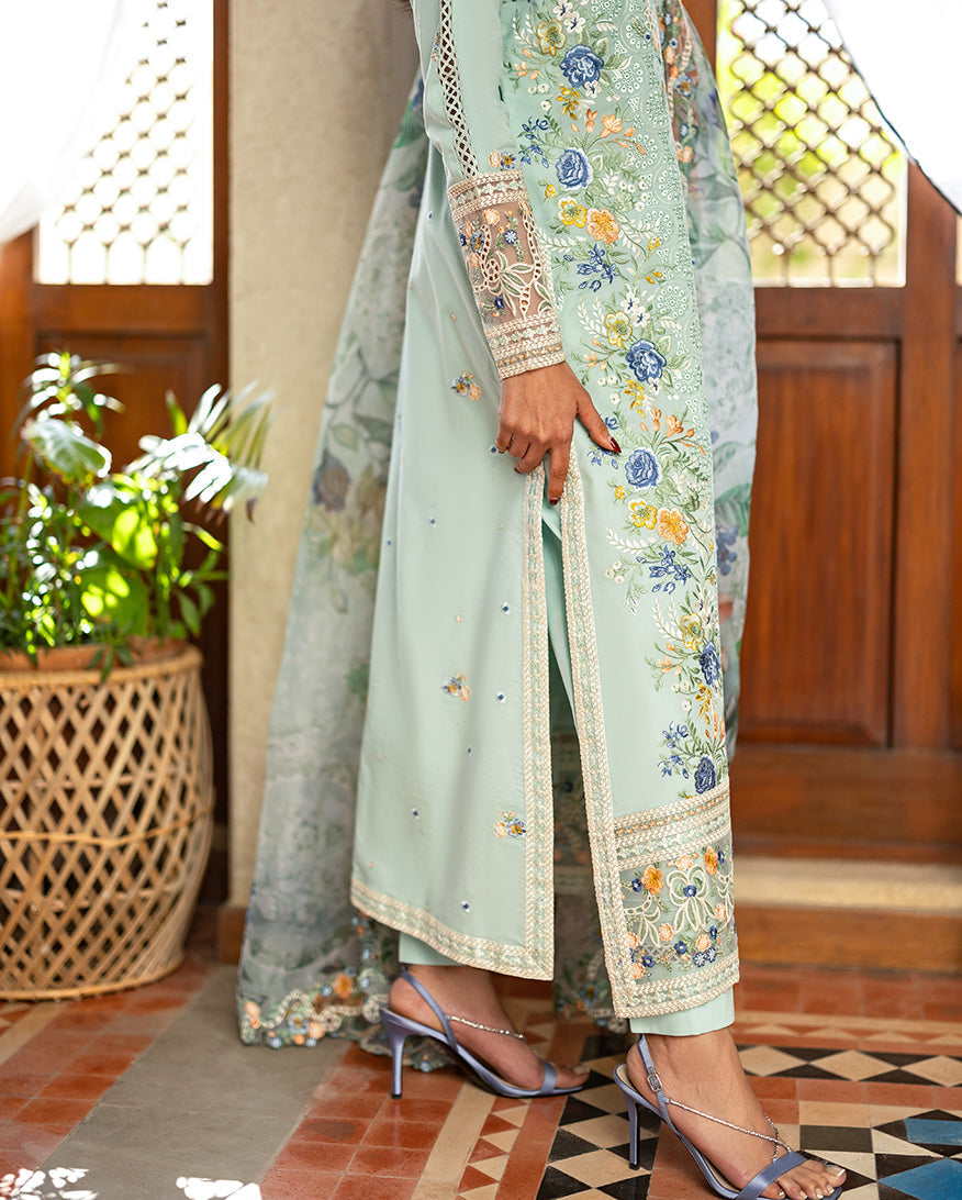 Mushq | Astoria Lawn 26 | Elif - Luxury Dress - available at Maria Faisal in UK and USA.