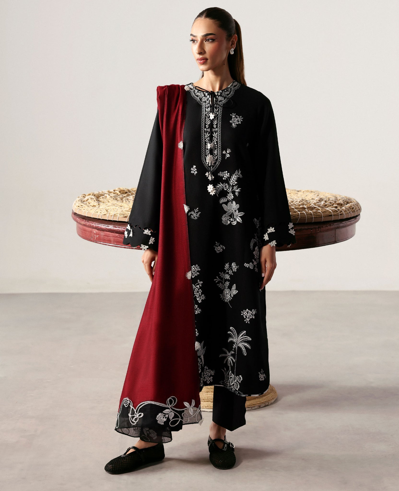 Republic Womenswear | Basics Winter 25 | Elise - Luxury Dress - available at Maria Faisal in UK and USA.