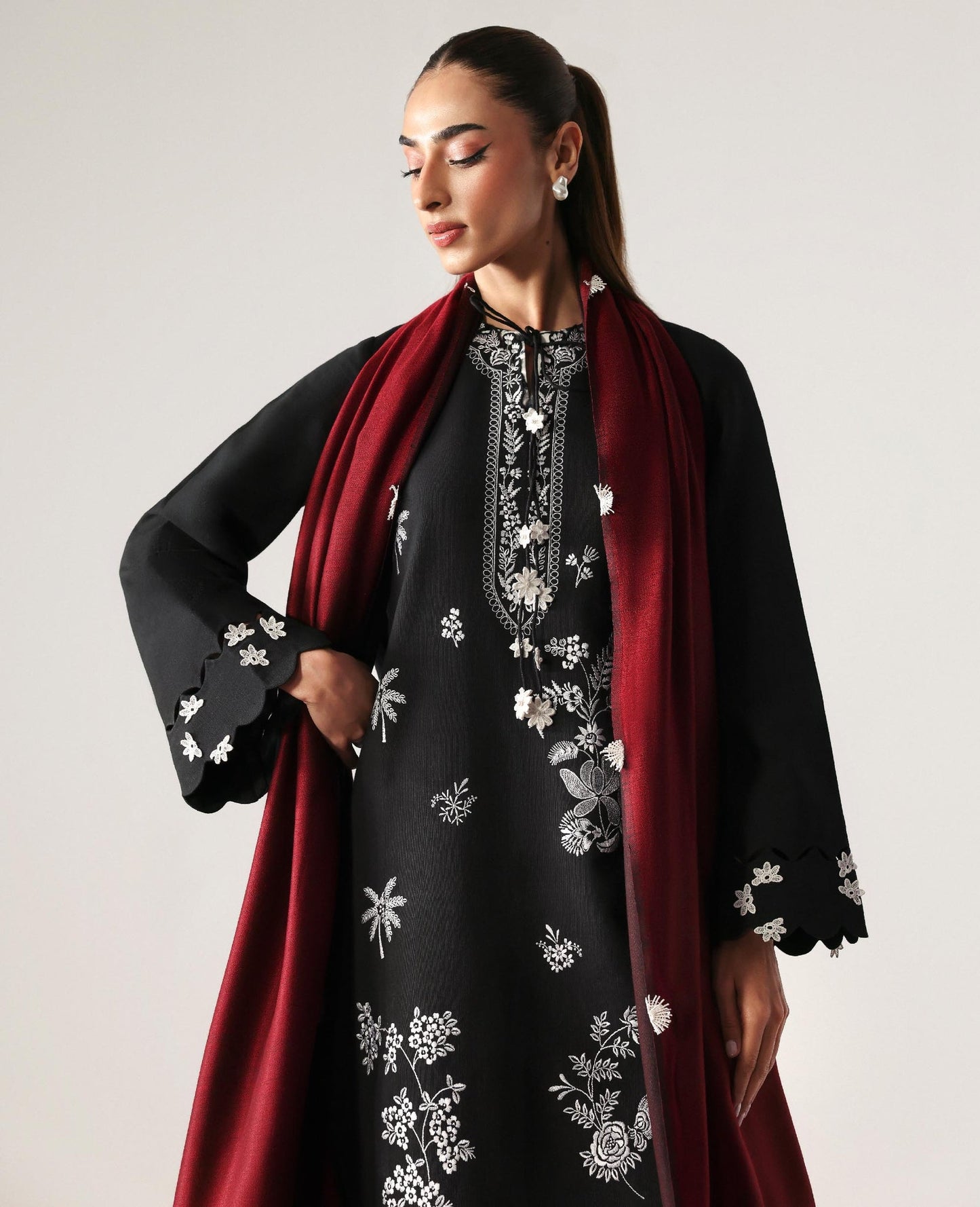 Republic Womenswear | Basics Winter 25 | Elise - Luxury Dress - available at Maria Faisal in UK and USA.